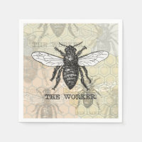 Illustration de l'abeille du travailleur vintage