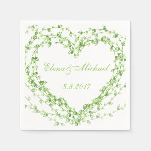 Serviettes En Papier Illustration Personnaliser Mariage de couronne feu