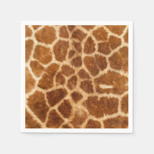 Serviettes En Papier imprimé de girafe rustique safari de mode