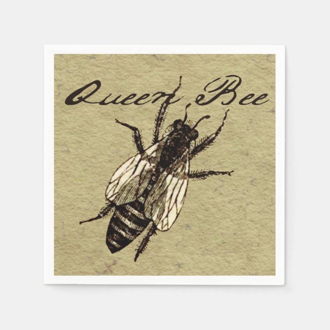 Serviettes En Papier Insecte de la faune de l'abeille Queen (Devant)