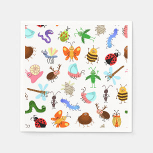Serviettes en papier Insectes, Fournitures pour fê