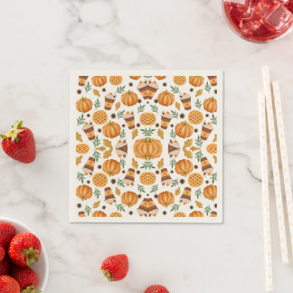 Serviettes en papier inspirées de l'automne