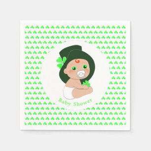 Serviettes En Papier Irish Baby Leprechaun Lucky Shamrock Baby shower