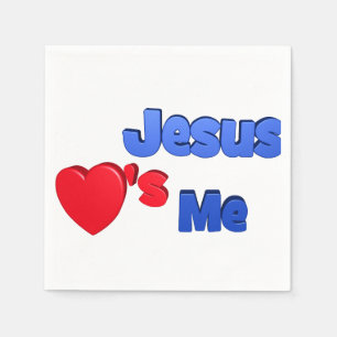 Serviettes En Papier Jésus m'aime