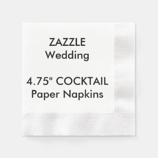 Serviettes en papier jetable 4,75 po sur mesure
