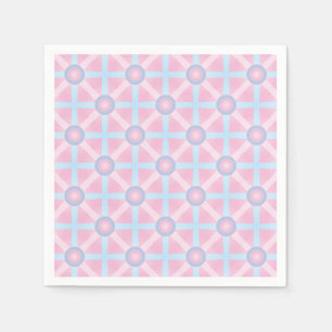 Serviettes En Papier Joli rose, violet et motif bleu clair