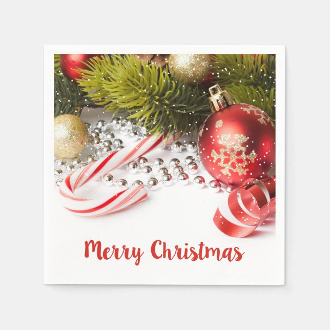 Serviettes En Papier Jolie décoration de Noël (Devant)