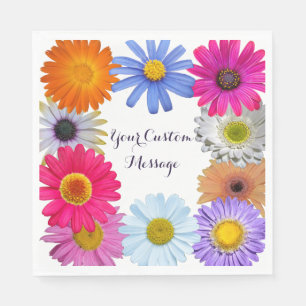 Serviettes En Papier Jolies marguerites personnalisées