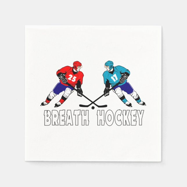 Serviettes En Papier Joueurs de hockey (Devant)