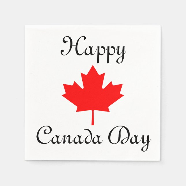 Serviettes En Papier Jour du Canada Jeu de 50 serviettes (Devant)