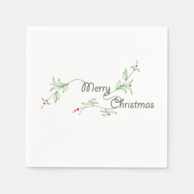 Serviettes En Papier Joyeuses serviettes de Noël (Devant)