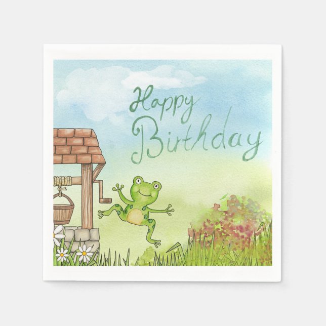 Serviettes En Papier Joyeux anniversaire (Devant)