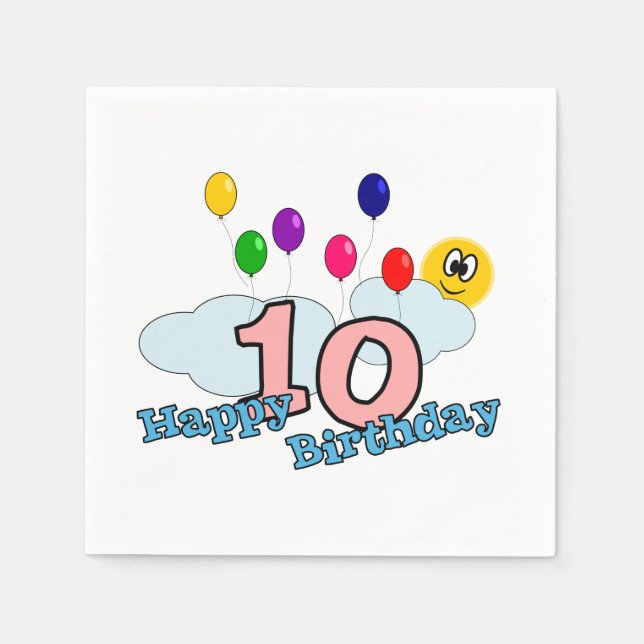 Serviettes En Papier Joyeux anniversaire (Devant)