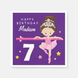 Serviettes En Papier Joyeux anniversaire Ballerina