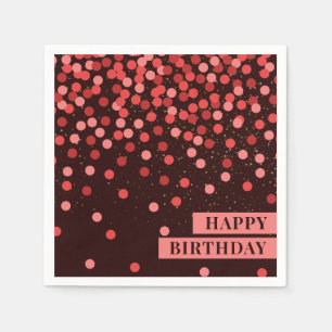 Serviettes en papier Joyeux Anniversaire Confettis