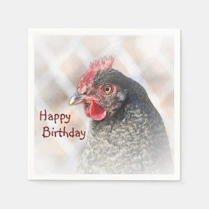 Serviettes En Papier Joyeux Anniversaire Serviette de Poulet