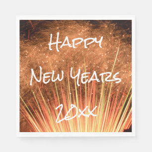 Serviettes En Papier Joyeux Nouvel An 20xx Feu d'artifice