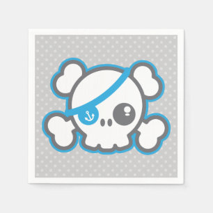 Serviettes En Papier Kawaii Pirate Skull Napkins