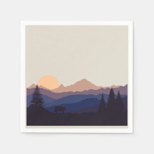 Serviettes En Papier La chaîne des montagnes