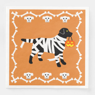 Serviettes En Papier La momie noire du Labrador