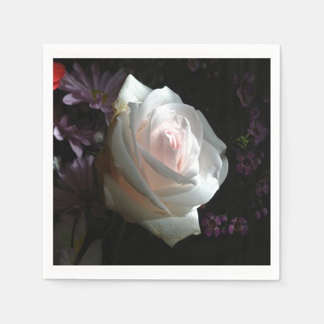 Serviettes En Papier La Rose Blanche (Devant)