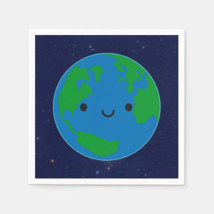Serviettes En Papier La terre heureuse de planète