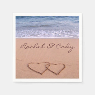 Serviettes En Papier L'amour sur la plage