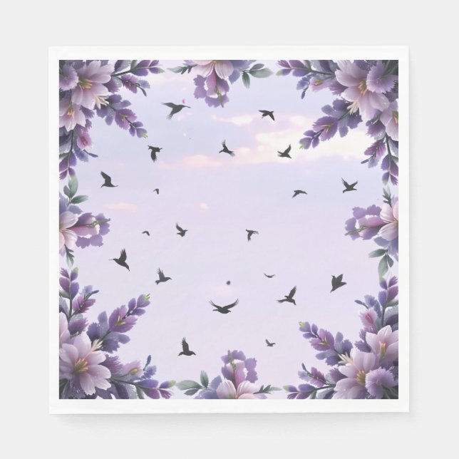 serviettes en papier lavande (Devant)