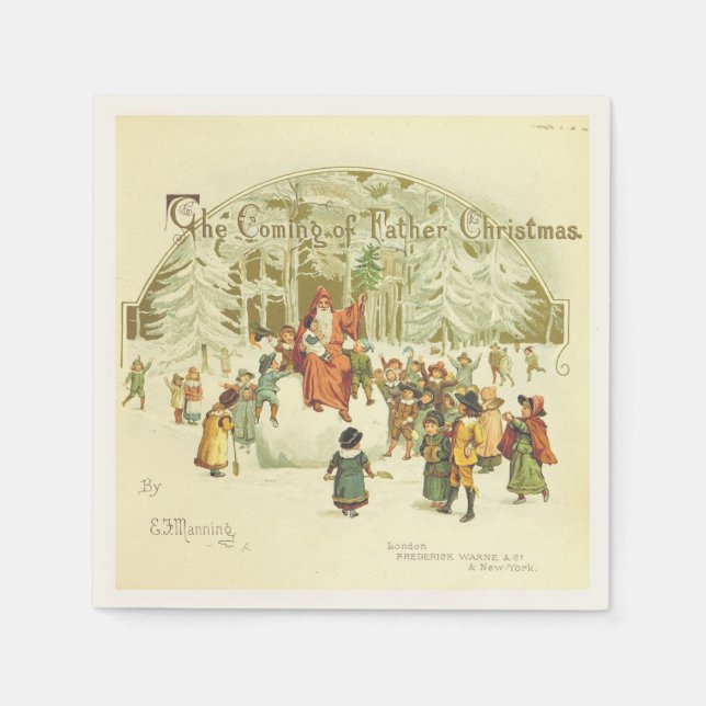 Serviettes En Papier L'avènement du Père Noël (Devant)