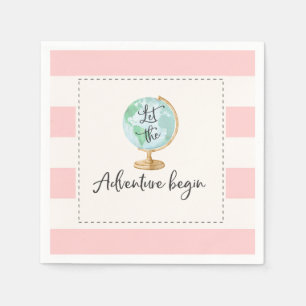 Serviettes En Papier L'aventure commence la serviette de partie de baby