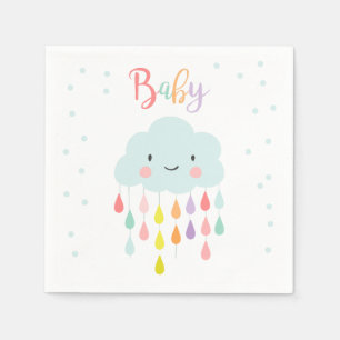 Serviettes En Papier Le bébé de serviette de papier de nuage arrosent