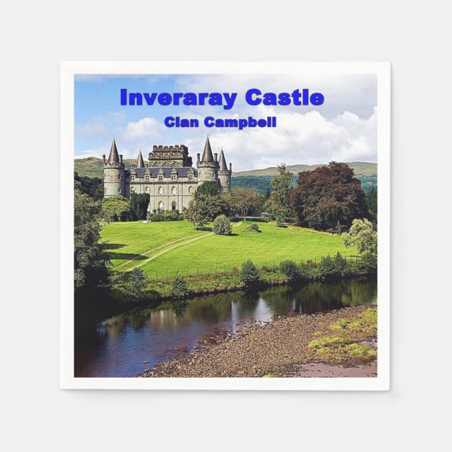 Serviettes En Papier Le château Inveraray de Campbell Clan en Ecosse (Devant)