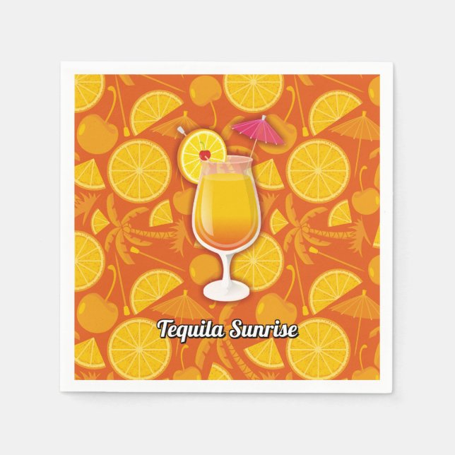 Serviettes En Papier Le lever du soleil de Tequila (Devant)