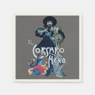 Serviettes En Papier LE NOIR CORSAIR gris