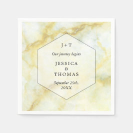 Serviettes En Papier L'élégante collection de Mariages en marbre