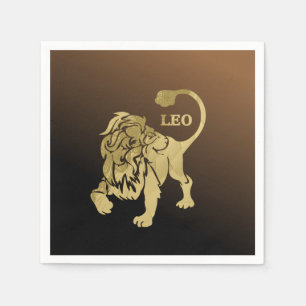 Serviettes En Papier Leo Lion Zodiac