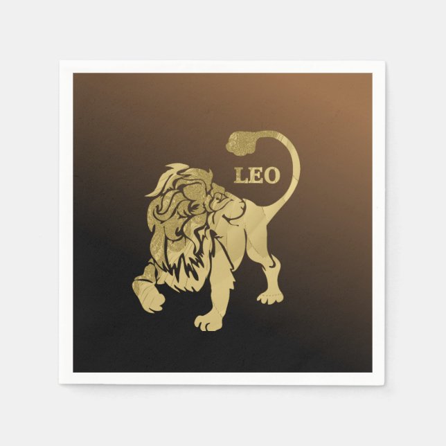 Serviettes En Papier Leo Lion Zodiac (Devant)