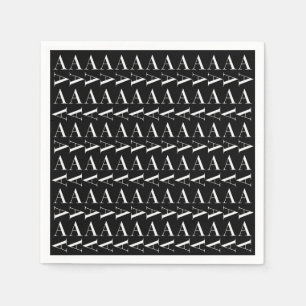 Serviettes En Papier Lettre initiale A monogramme