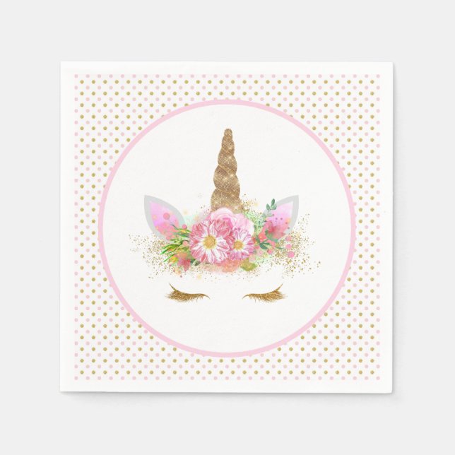 Serviettes en papier Licorne (Devant)