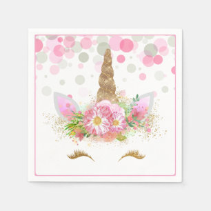 Serviettes en papier Licorne Visage Licorne