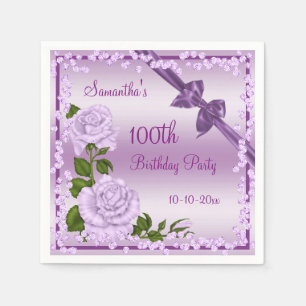 Serviettes En Papier Lilac Blossom, Bows & Diamonds 100e