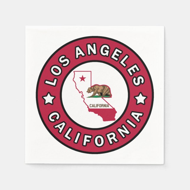 Serviettes En Papier Los Angeles Californie (Devant)