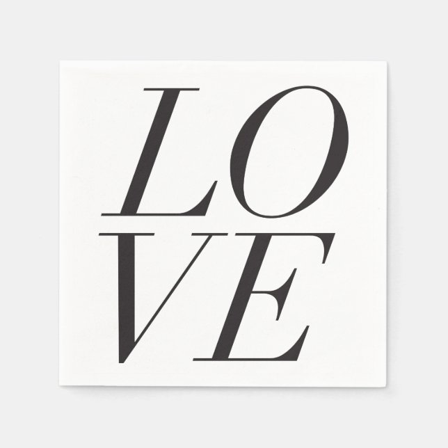 Serviettes En Papier Love Napkins (Devant)