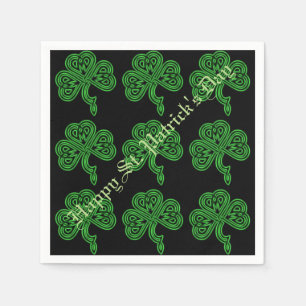 Serviettes En Papier Lucky Celtic Motif Shamrock
