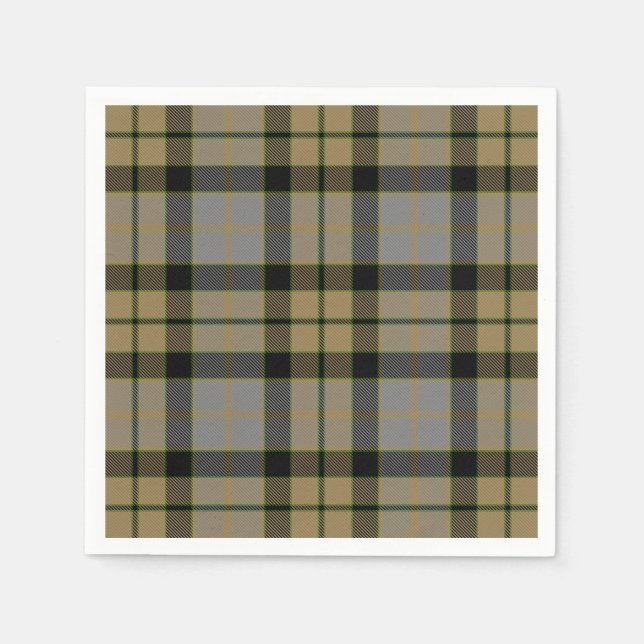 Serviettes En Papier MacKay Patiné Tartan (Devant)