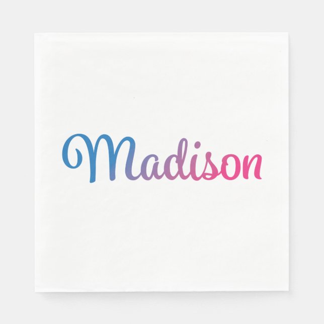 Serviettes En Papier Madison Stylish Cursive (Devant)