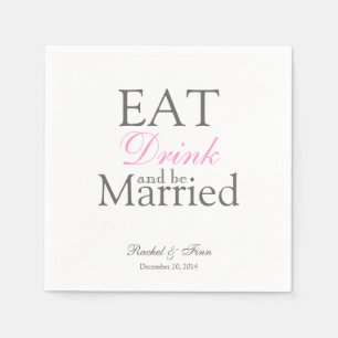 Serviettes En Papier Mangez n être marié Cocktail Napkin