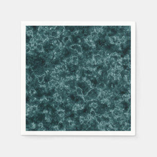Serviettes En Papier Marbre noir turquoise