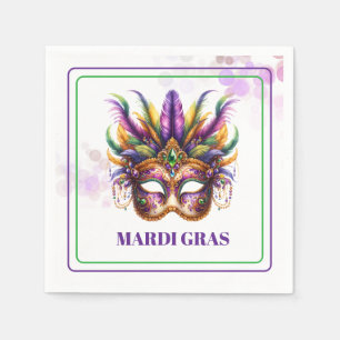 Serviettes en papier Mardi Gras