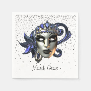 Serviettes en papier Mardi Gras